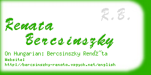 renata bercsinszky business card